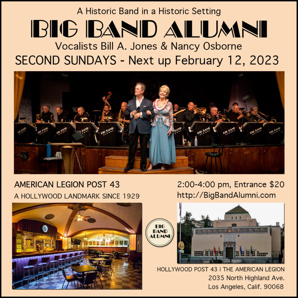 big band alumni music dance second sundays hollywood post 43 american legion
