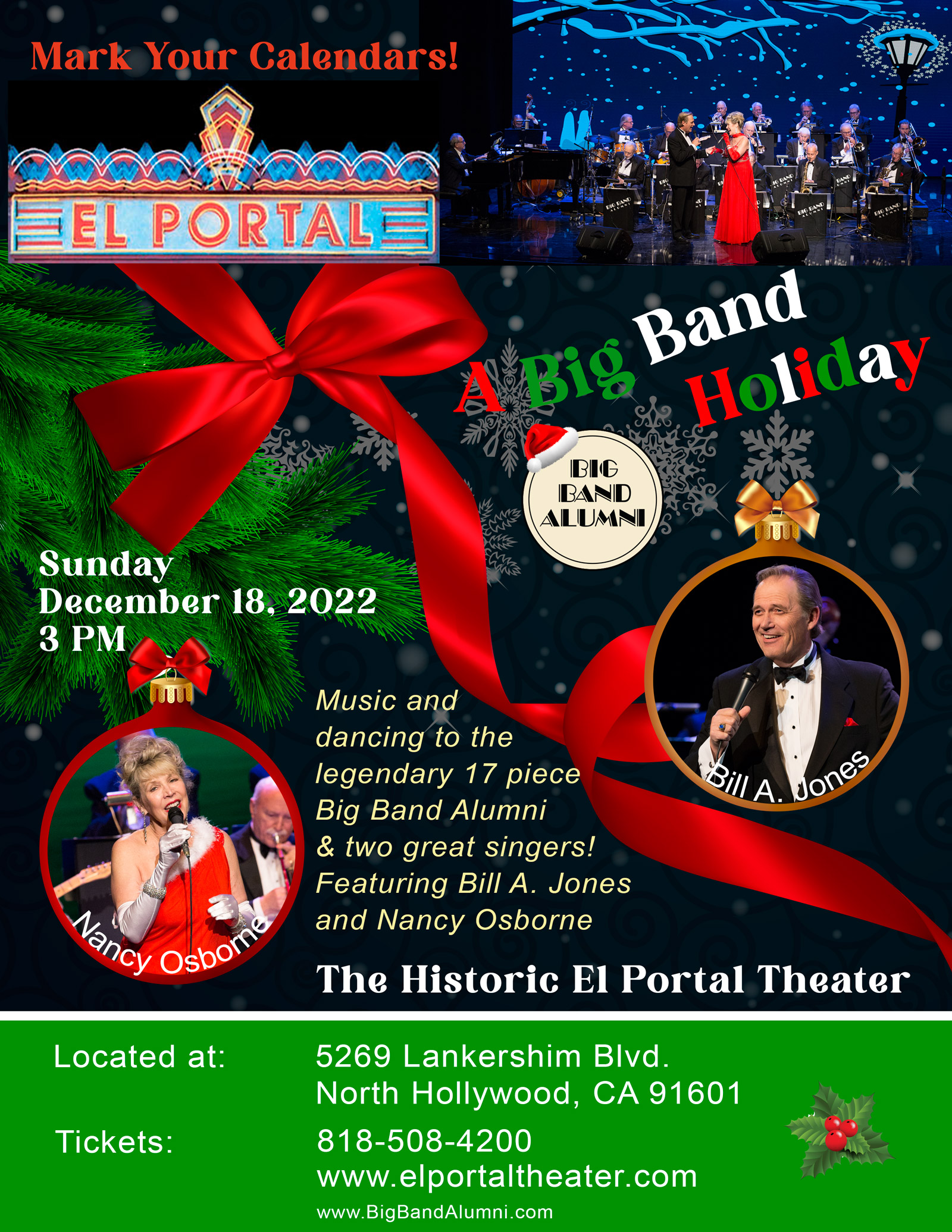 Big Band Holiday Show Big Band Alumni El Portal Theater 2022